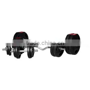 100Kg Plastic-Coated Dumbbell Tri Grip Complete Cement Weight Set thumbnail-2