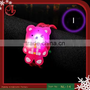 Hot Sell Kids Gifts Pink Bear Cartoon Design LED Bracelet thumbnail-1
