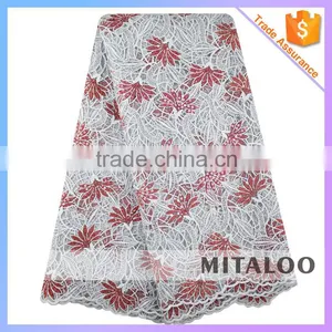 Mitaloo Embellished Wedding Dress Lace Fabric Red Lace Evening Dress MOG0204 thumbnail-2