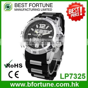 LP7325 Best Quality 3atm Water Resistant Dual Watch With Rubber Watch Strap thumbnail-1