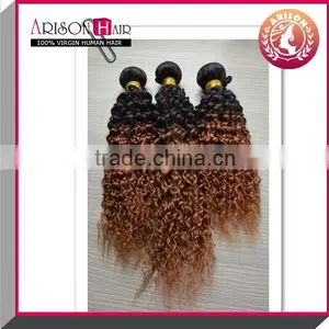2015 Fashion 100% Remy Body Wave Sew in Ombre Bundles Hair Weave 1B/33 thumbnail-2