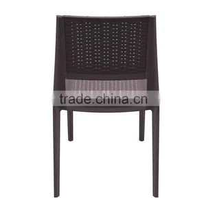 Set Of 4 Simple Fashion Casual Synthetic French Bistro Rattan Chairs Cheap Wicker Rattan Chairs thumbnail-4