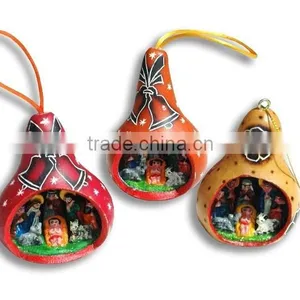 CHRISTMAS DESIGN CARVED GOURD CRAFT thumbnail-1