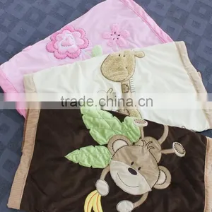 2015 New Design Applique 100% Cotton OEM Baby Fluffy Fleece Blanket thumbnail-1