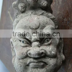 Antique Hand Carved Buddha Head thumbnail-1