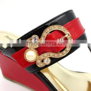 New Fashion Wedge Heel pu Slipper for Lady thumbnail-6