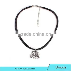 Silver Indian Elephant Necklace - Adventure Jewellery -Animal Necklace - Elephant Jewelry thumbnail-2