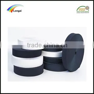 100% Polyester Black/white Strong Elastic Webbing Elastic Woven Band for Garment thumbnail-1