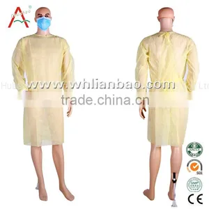 White Polyethylene Disposable Surgical Overalls thumbnail-2