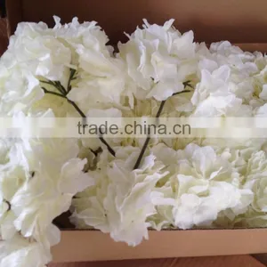 10ft White Artificial Hydrangea Flower Wall or Rose Flower Wall for Wedding Decoration thumbnail-5