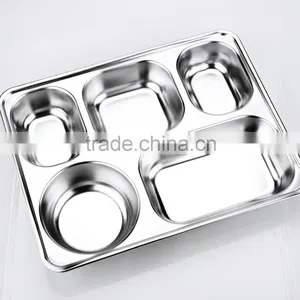 Stainless Steel Small Square Shaped Rice Dinner Plates With Plastic Cover 2015 China thumbnail-1