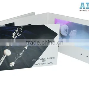 Paper Card + TFT Screen + USB Port + Lithium Battery Material 7 Inch Lcd Brochure Video Greeting Card thumbnail-4