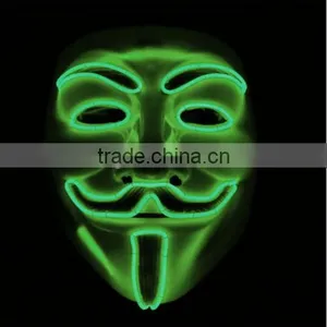 EL Light Up Activated Led el Wire Mask for Halloween thumbnail-5