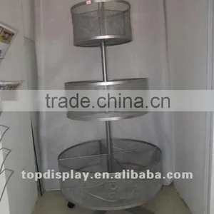 Powder Coated Floor Wire Display Shelf thumbnail-1