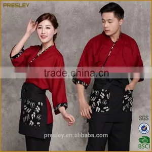 Japan Style Restaurant Hotel Waitress Bar Staff Black Uniform Japanese Sushi Uniform thumbnail-3