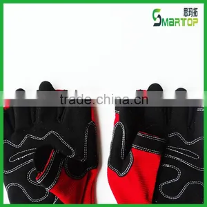 China Competive Price Red Fingerless Sports Bicycle Gloves thumbnail-2