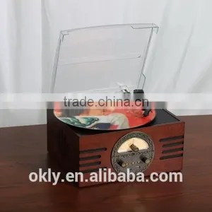 Antique Record Player 3 Speed Turntable USB SD Radio Player With Stereo Speakers thumbnail-2