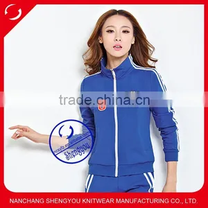 Custom 100% Polyester Womens Sports Sweatshirt With Zipper thumbnail-1