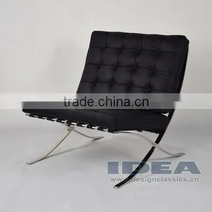 DC2001 Replica Mies Van Der Rohe Barcelona Chair - Black thumbnail-1
