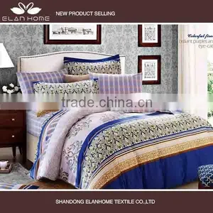 100% Cotton 128*68 New Design Pigment Printing Duvet Cover Set thumbnail-1