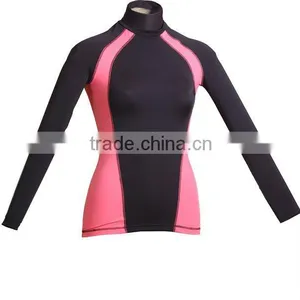 Ladies Two Tone Long Sleeve Compression Top thumbnail-1
