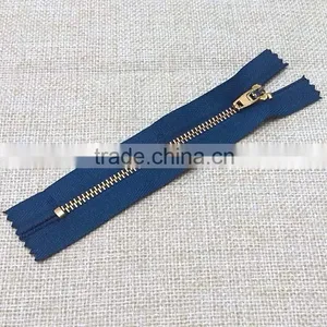 3# Auto Lock Close End Bronze Metal Zipper for Jeans Wholesale Cloth Accessories Zipper thumbnail-6