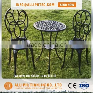 Bella Pattern Cast Aluminum Bistro Set thumbnail-1