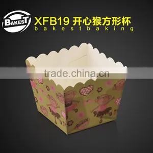 XFB19 BAKEST New Hot Sale High Temperature Resistance Square DIY Baking Muffin Cake Paper Cup thumbnail-1