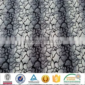 White Black and Brown Color Printed Velboa Fabric thumbnail-2
