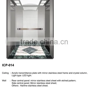 Passenger Elevator With Stainless Steel Mirror and Led Light thumbnail-1