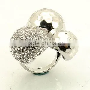 Fashion Ball Pave CZ Ring thumbnail-1