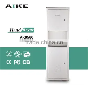 Washroom Embedded 304 Stainless Steel High Speed Hand Dryer Dustbin Combination thumbnail-2