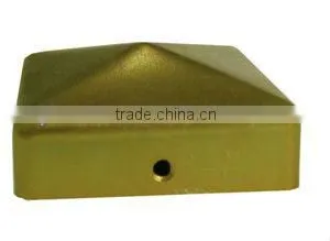 Square Fence Post Caps With White and Yellow Galvanized thumbnail-1