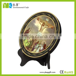 Wholesale Activated Carbon Crafts Christian Souvenir Jesus Cross Plate Shape Ornaments thumbnail-3