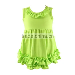 Latest Designs Summer Autumn 95% Cotton Ruffle Sleeveless Girls Clothing 2016 Baby Dress thumbnail-4