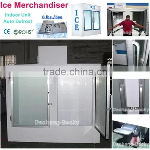 Gas Station Bagged Ice Freezer Ice Merchandiser With Glass Door thumbnail-1