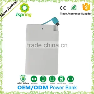 2016 Newest Ultra Slim Power Bank,Credit Card Power Bank 2500mah for Smartphone thumbnail-2