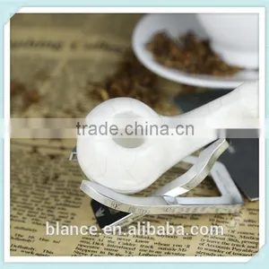 Ceramic Tobacco Pipe in White Smoking Pipe Design thumbnail-2