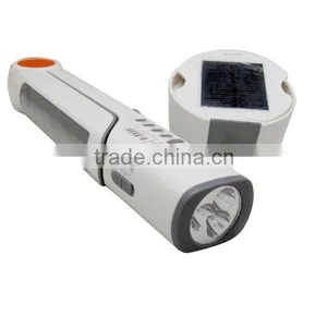 Solar Desk Lamp LED Flashlight Torch Solar Power Torch Hand Crank Dynamo Manual thumbnail-1