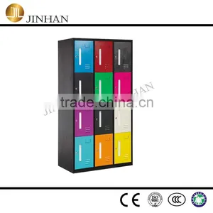 Primary Middle College School Steel Student Bag Colorful Painting Locker With 12 Doors for School thumbnail-1