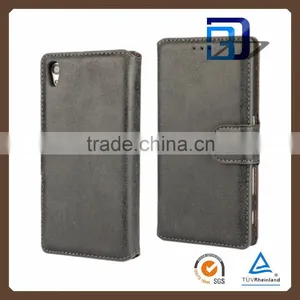 Wallet Function Retro Nubuck Leather Slim Wallet Phone Case Cover for Sony Xperia Z5 Compact thumbnail-2