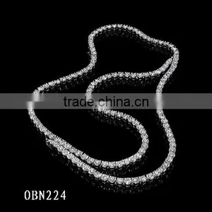 Fashion Jewelry Pearl Factory Supply Natural Freshwater Pearl Necklace With Blue Stone thumbnail-5