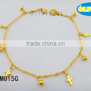 Olivia Jewelry Fashion Cross Charms Bracelet Gold Fashion Design Anklets thumbnail-1