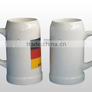 Insulated Plain White Ceramic Beer Mug thumbnail-1