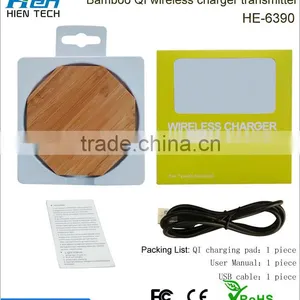 Qi Universal Natural Wood Desktop Table Wireless Charger for Smart Phones thumbnail-6