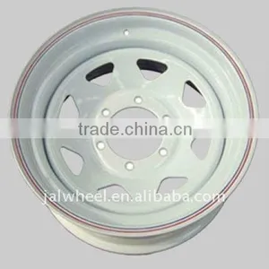 White Steel Trailer Wheel of 15x8 Jeep Wheel Rims thumbnail-1