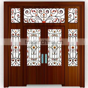 Grand Plans Designed Style Used Wrought Iron Door Gates/cheap Wrought Iron Gates thumbnail-1