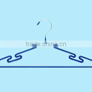 Blue Finished Non-Slip PVC Coated Cloth Hanger thumbnail-3