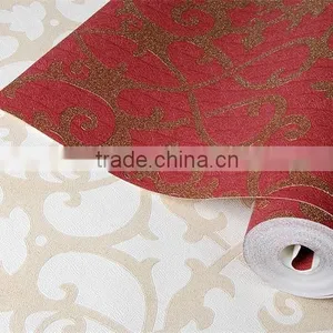 Red Pvc Vinyl String Heavy Wallpaper From Most Professional Wallpaper Manufacturer thumbnail-4