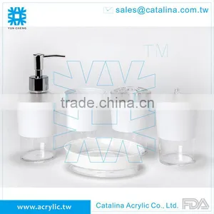 Tooth Brush, Set or Separate of Tumbler Cotton Jar Lotion Dispenser Soap Dish Acrylic Bathroom Accessory thumbnail-6